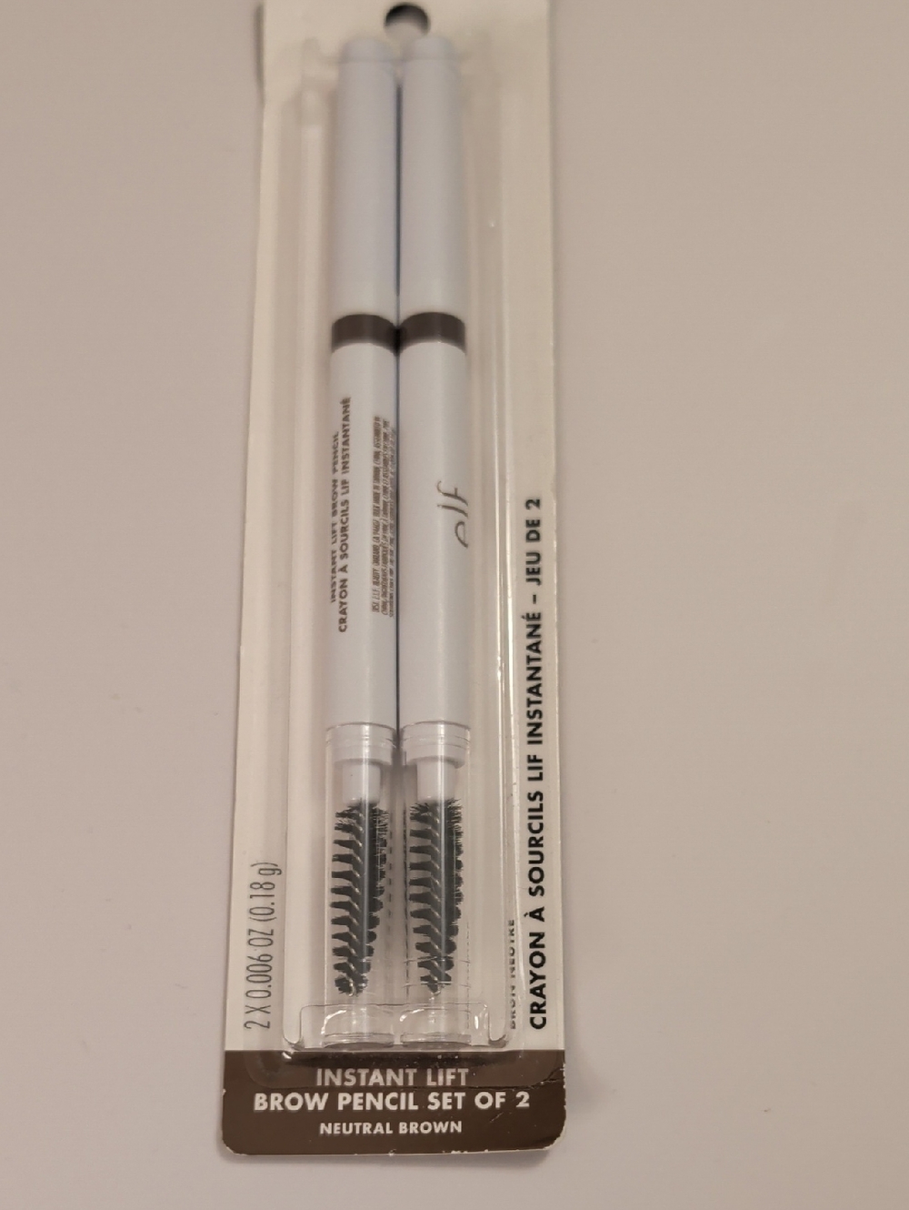 ELF Instant Lift Brow Pencil Set of 2 Neutral Brown NIP - Picture 2 of 3